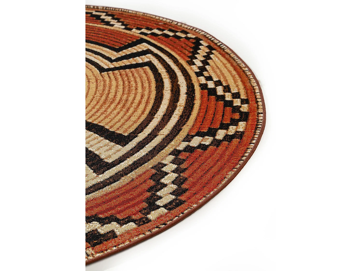 Tapis d'extérieur & intérieur Artis Beige/Cuivre ø 160 cm rond