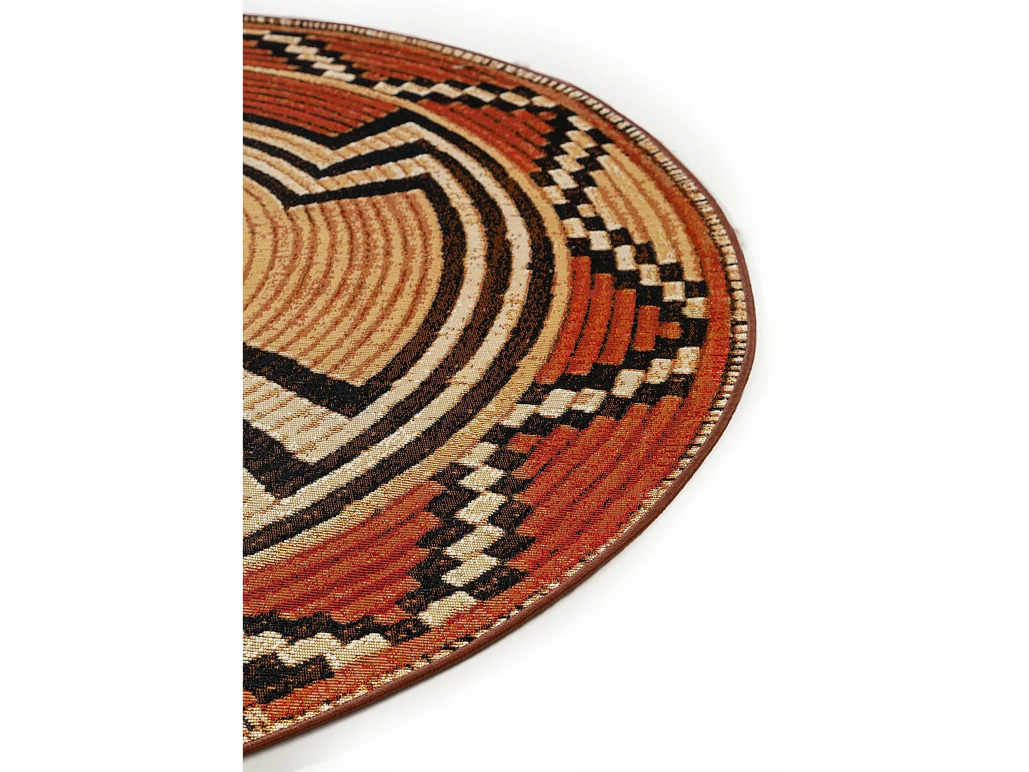 Tapis d'extérieur & intérieur Artis Beige/Cuivre ø 160 cm rond