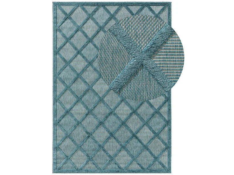 Tapis d'extérieur & intérieur Bonte Turquoise 200x290 cm