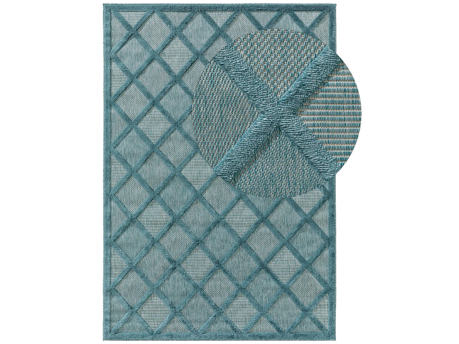 Tapis d'extérieur & intérieur Bonte Turquoise 200x290 cm
