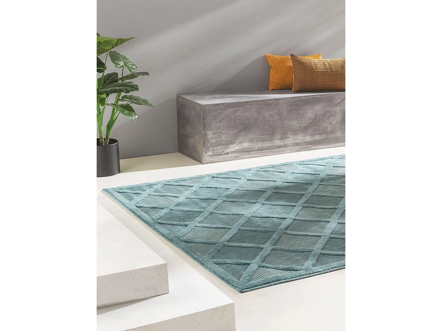Tapis d'extérieur & intérieur Bonte Turquoise 200x290 cm