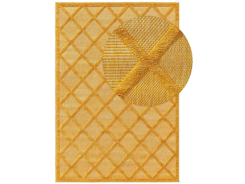 Tapis d'extérieur & intérieur Bonte Jaune 120x170 cm