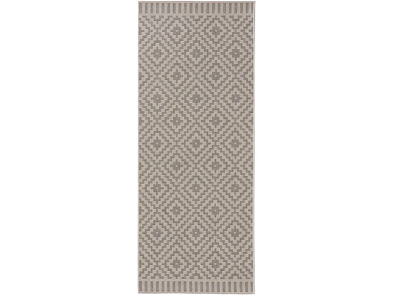 Tapis d'extérieur & intérieur Metro Gris 80x200 cm