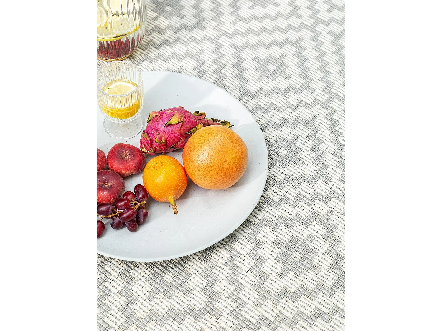 Tapis d'extérieur & intérieur Metro Gris 80x200 cm