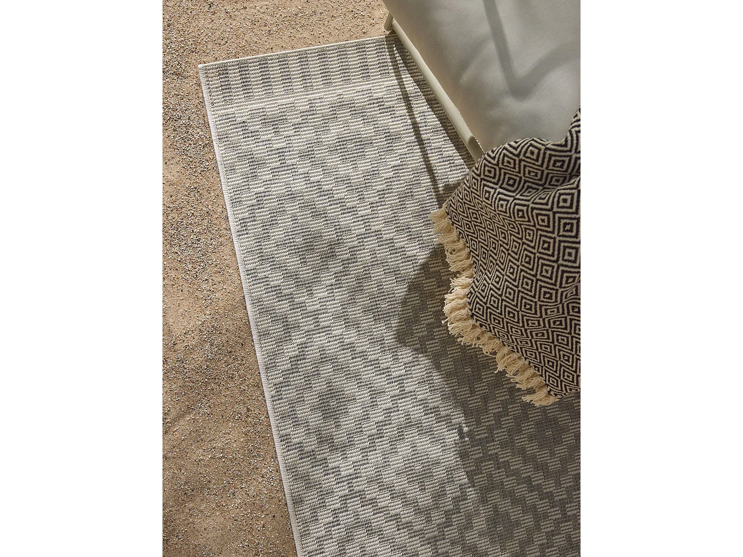 Tapis d'extérieur & intérieur Metro Gris 80x200 cm