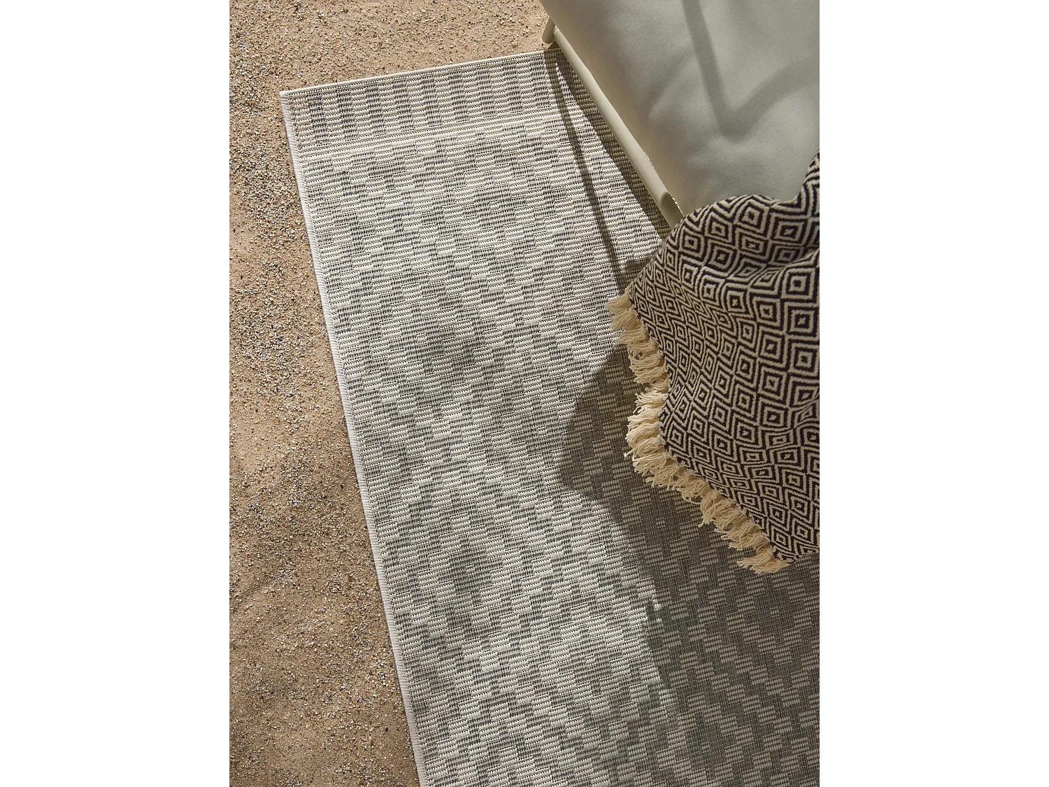 Tapis d'extérieur & intérieur Metro Gris 80x200 cm