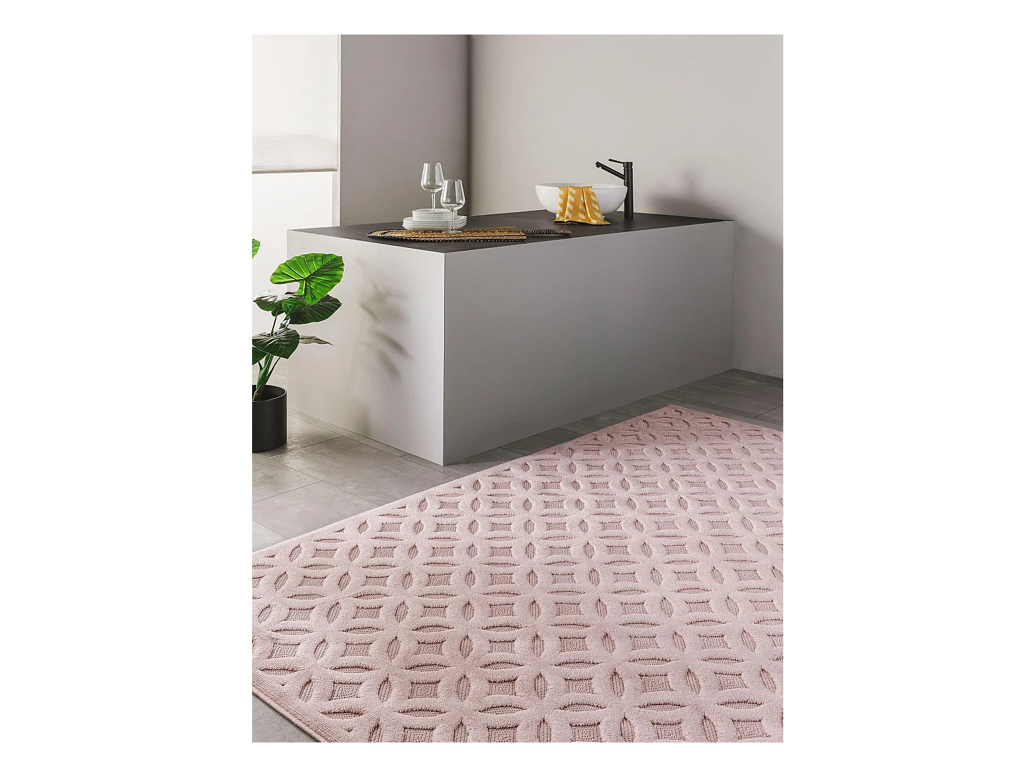 Tapis d'extérieur & intérieur Bonte Rose 240x340 cm