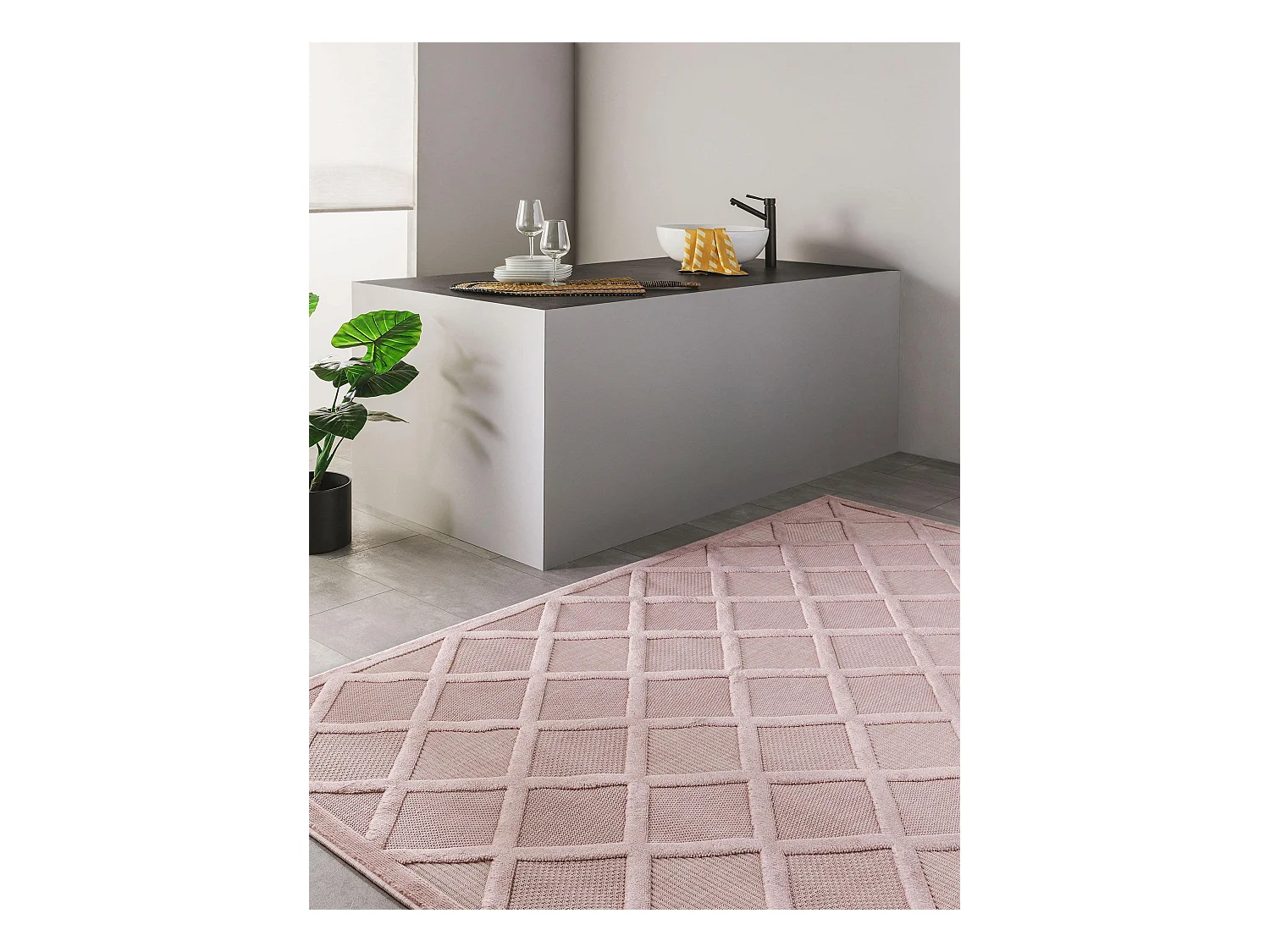 Tapis d'extérieur & intérieur Bonte Rose 200x290 cm