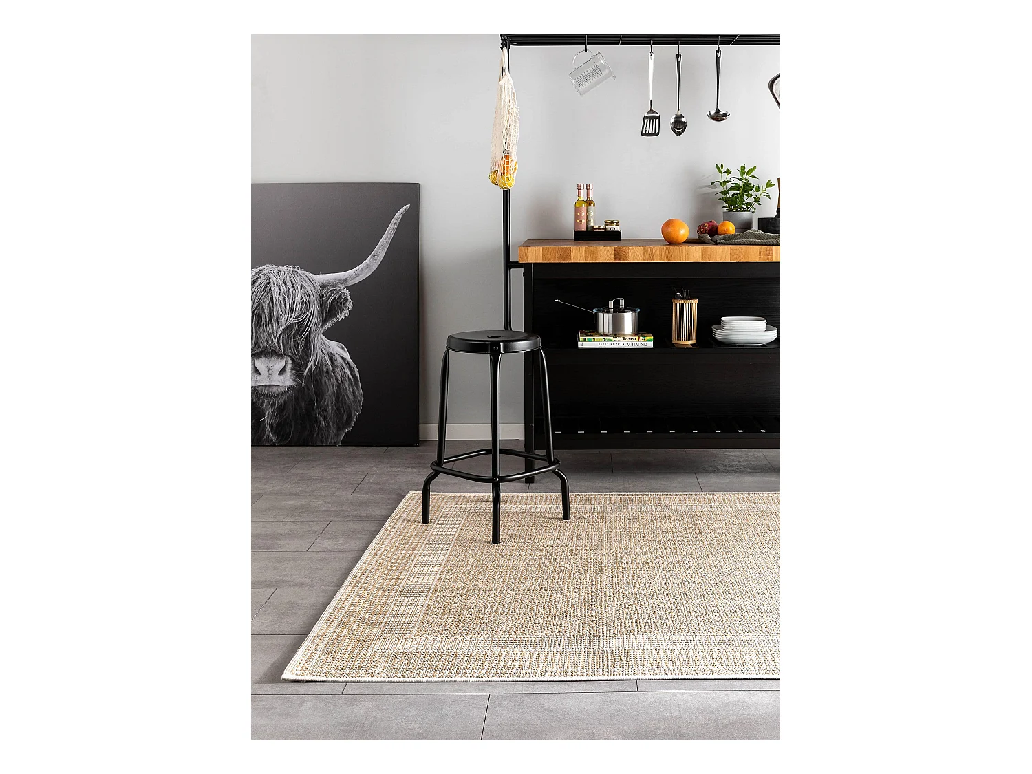 Tapis d'extérieur & intérieur Cleo Crème/Beige 80x150 cm