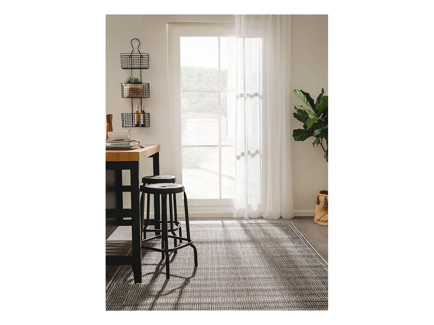 Tapis d'extérieur & intérieur Cleo Anthracite 160x230 cm