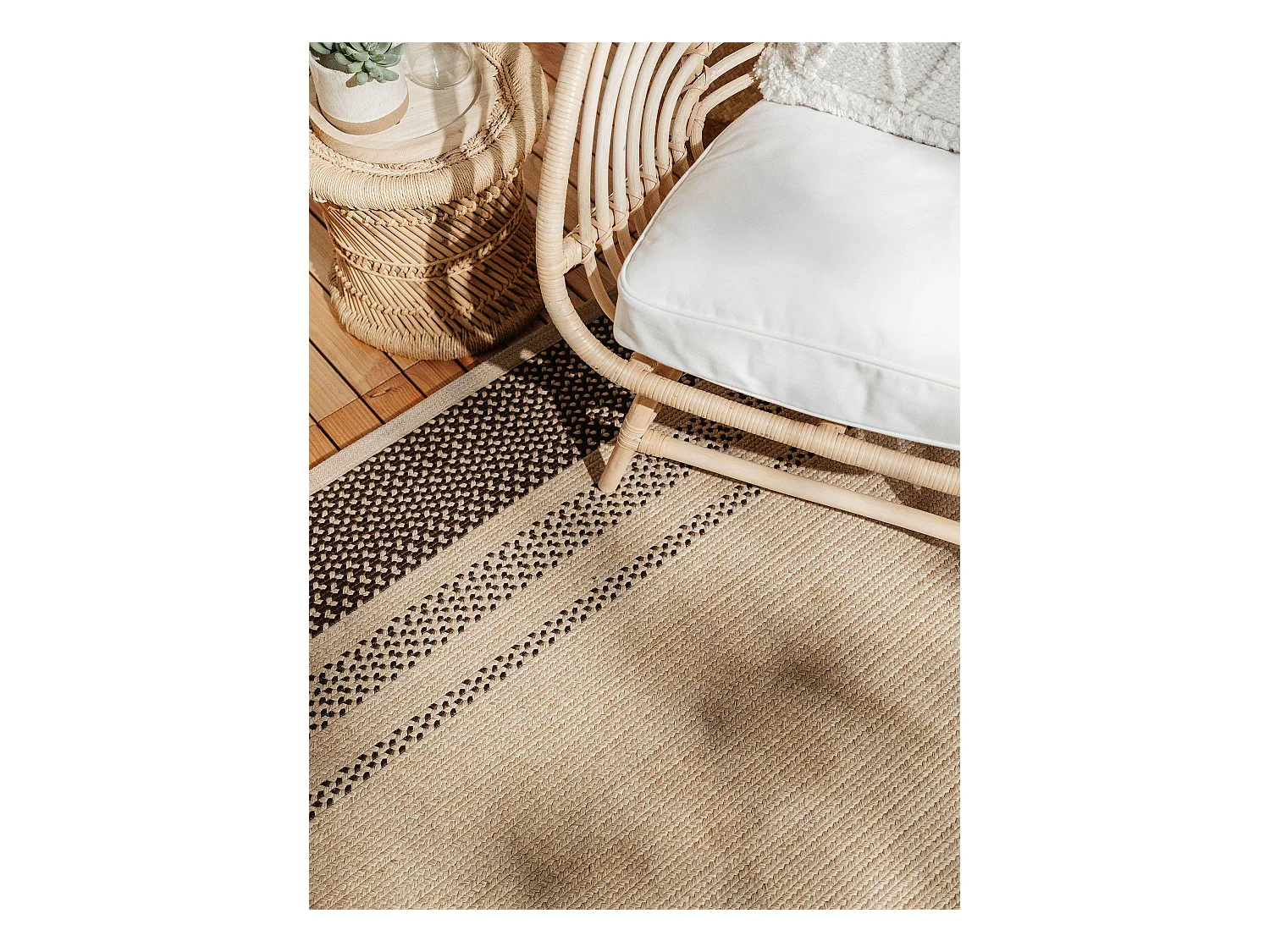 Tapis d'extérieur & intérieur Nandi Marron 160x230 cm