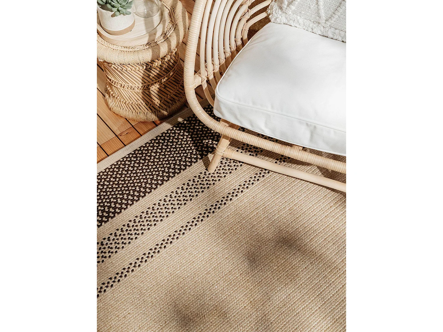 Tapis d'extérieur & intérieur Nandi Marron 160x230 cm