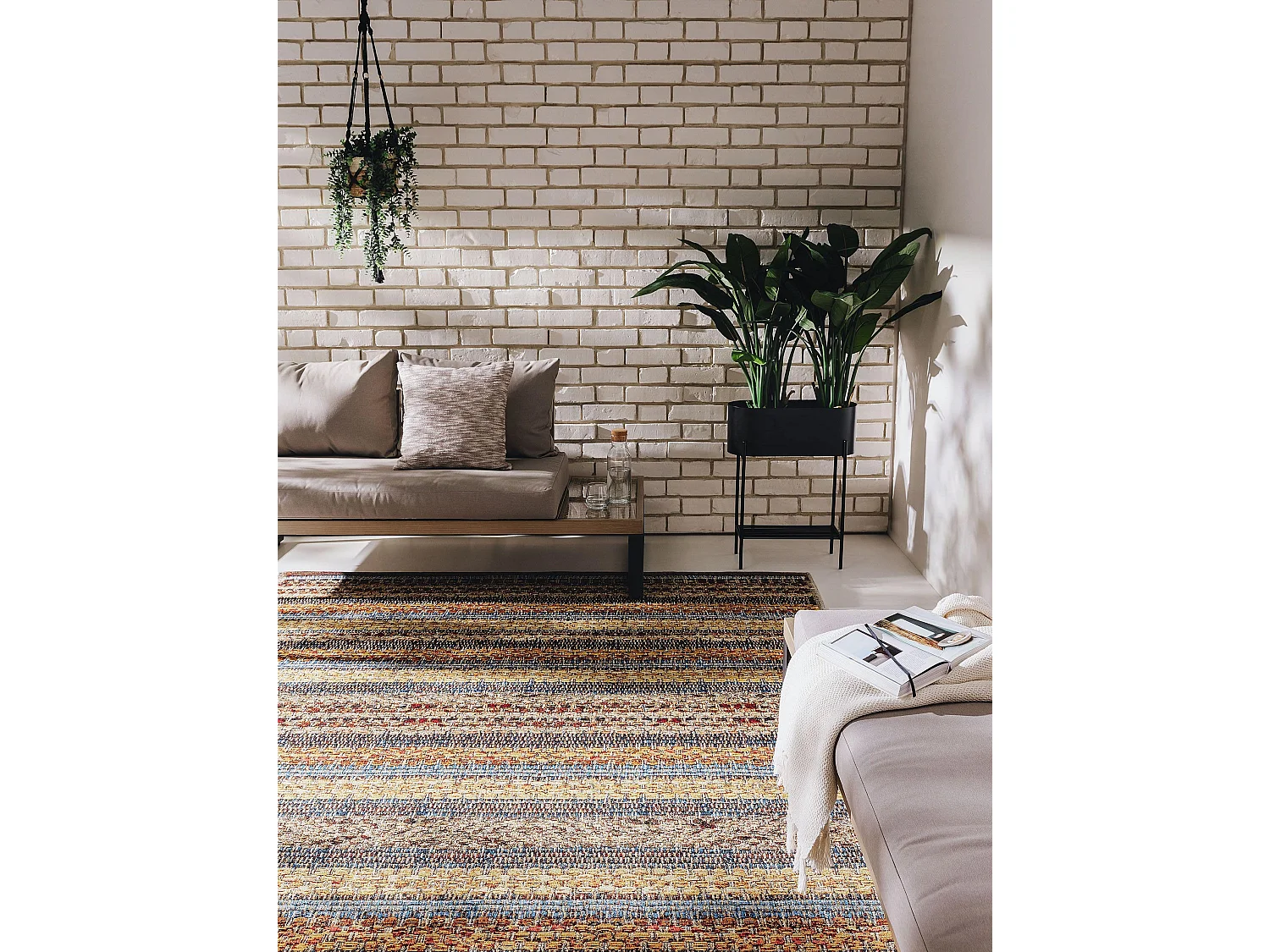 Tapis d'extérieur & intérieur Kenya Multicouleur 160x235 cm