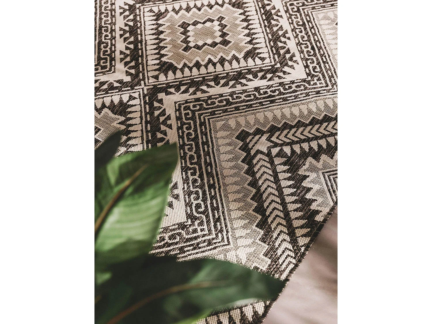 Tapis d'extérieur & intérieur Cleo Noir 80x150 cm