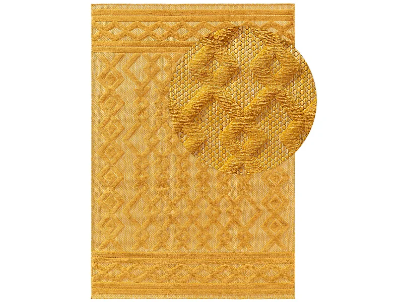 Tapis d'extérieur & intérieur Bonte Jaune 200x290 cm