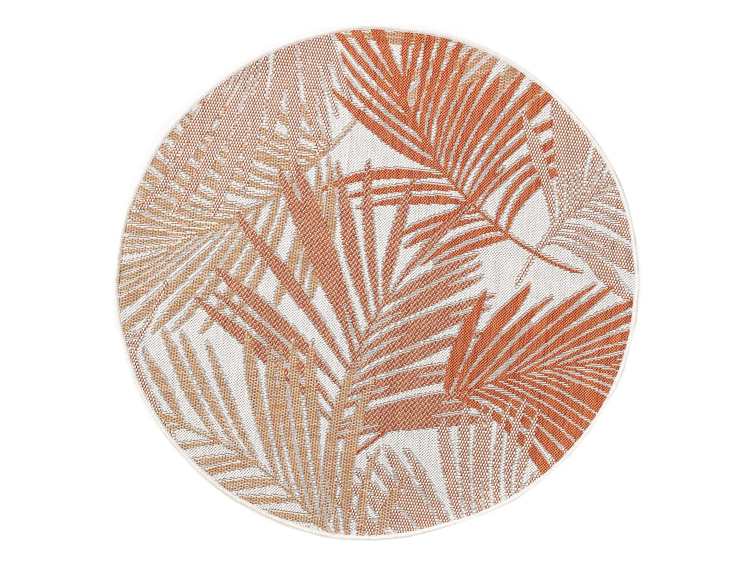 Tapis d'extérieur & intérieur rond Cleo Orange ø 150 cm rond