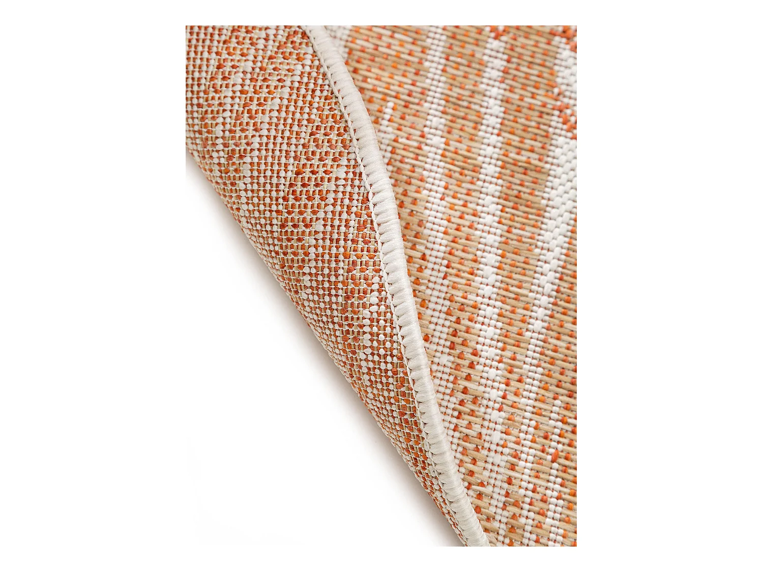 Tapis d'extérieur & intérieur rond Cleo Orange ø 150 cm rond