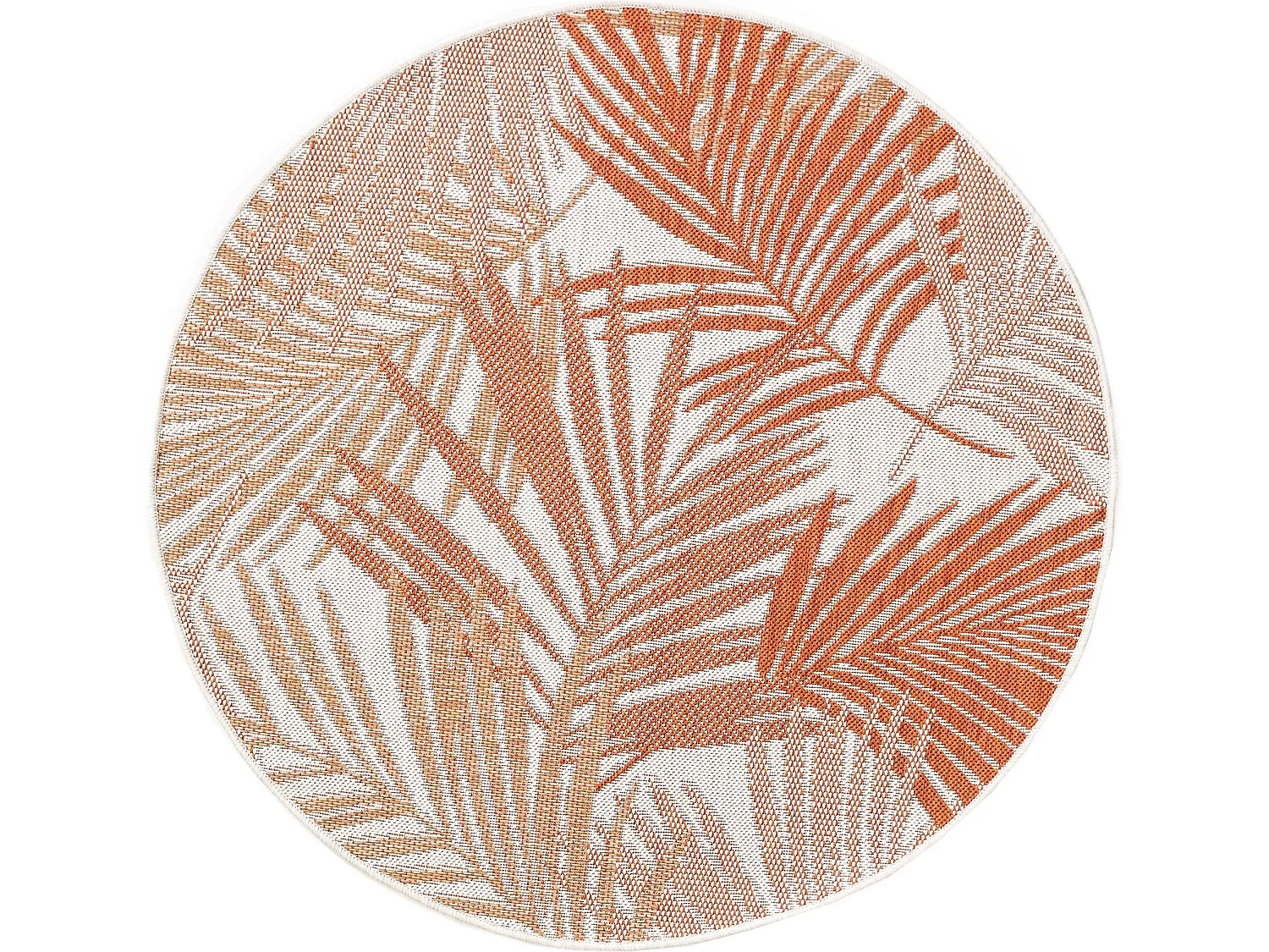 Tapis d'extérieur & intérieur rond Cleo Orange ø 150 cm rond