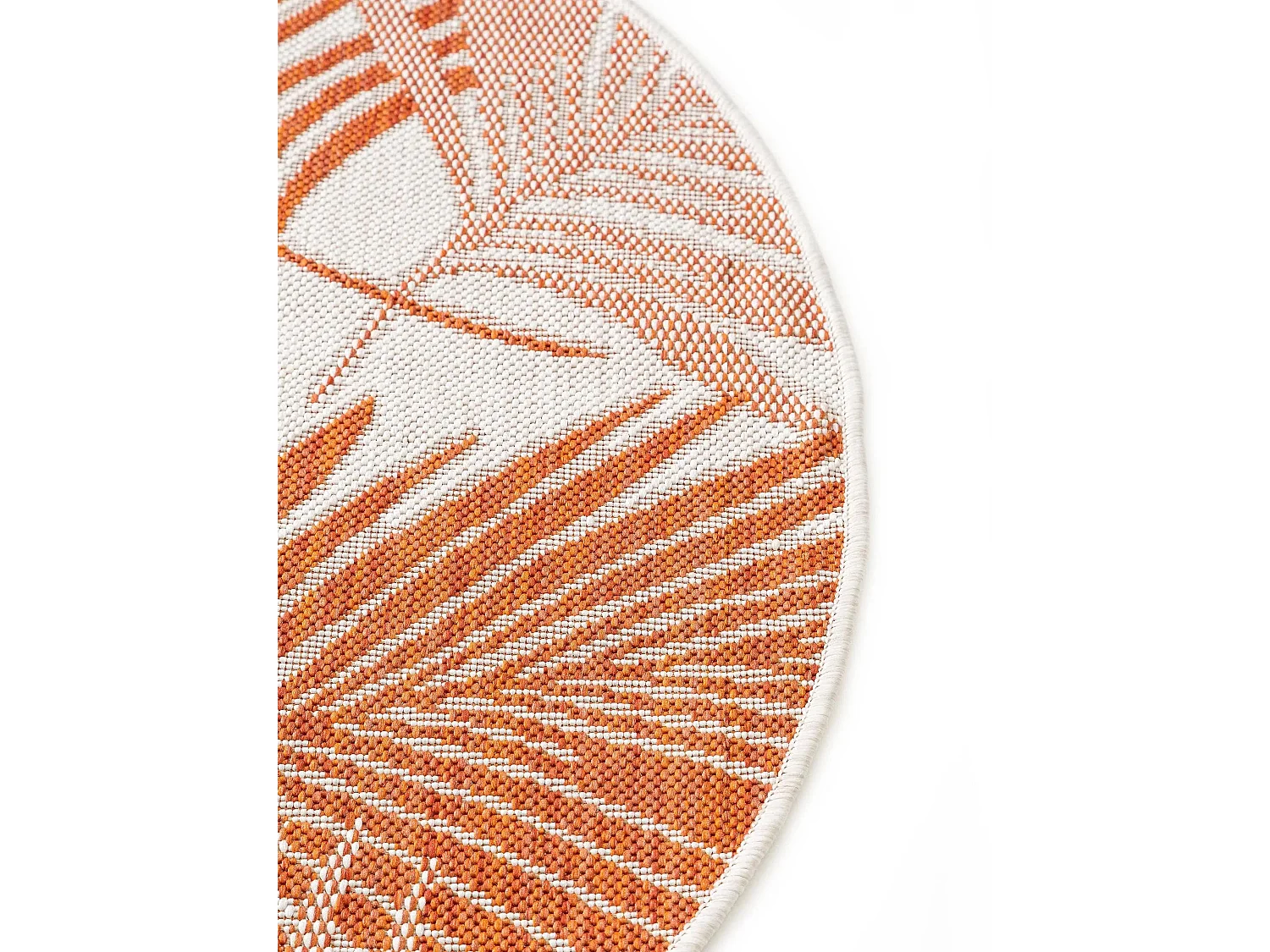Tapis d'extérieur & intérieur rond Cleo Orange ø 150 cm rond