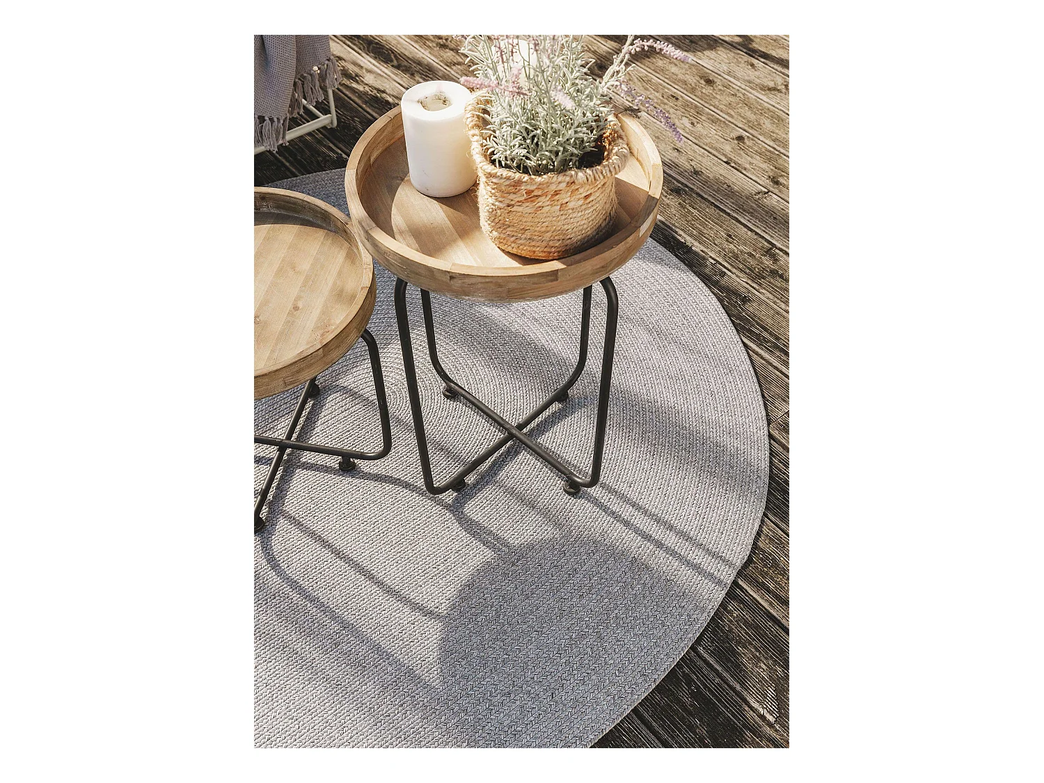 Tapis d'extérieur & intérieur Nandi Gris 120x170 cm