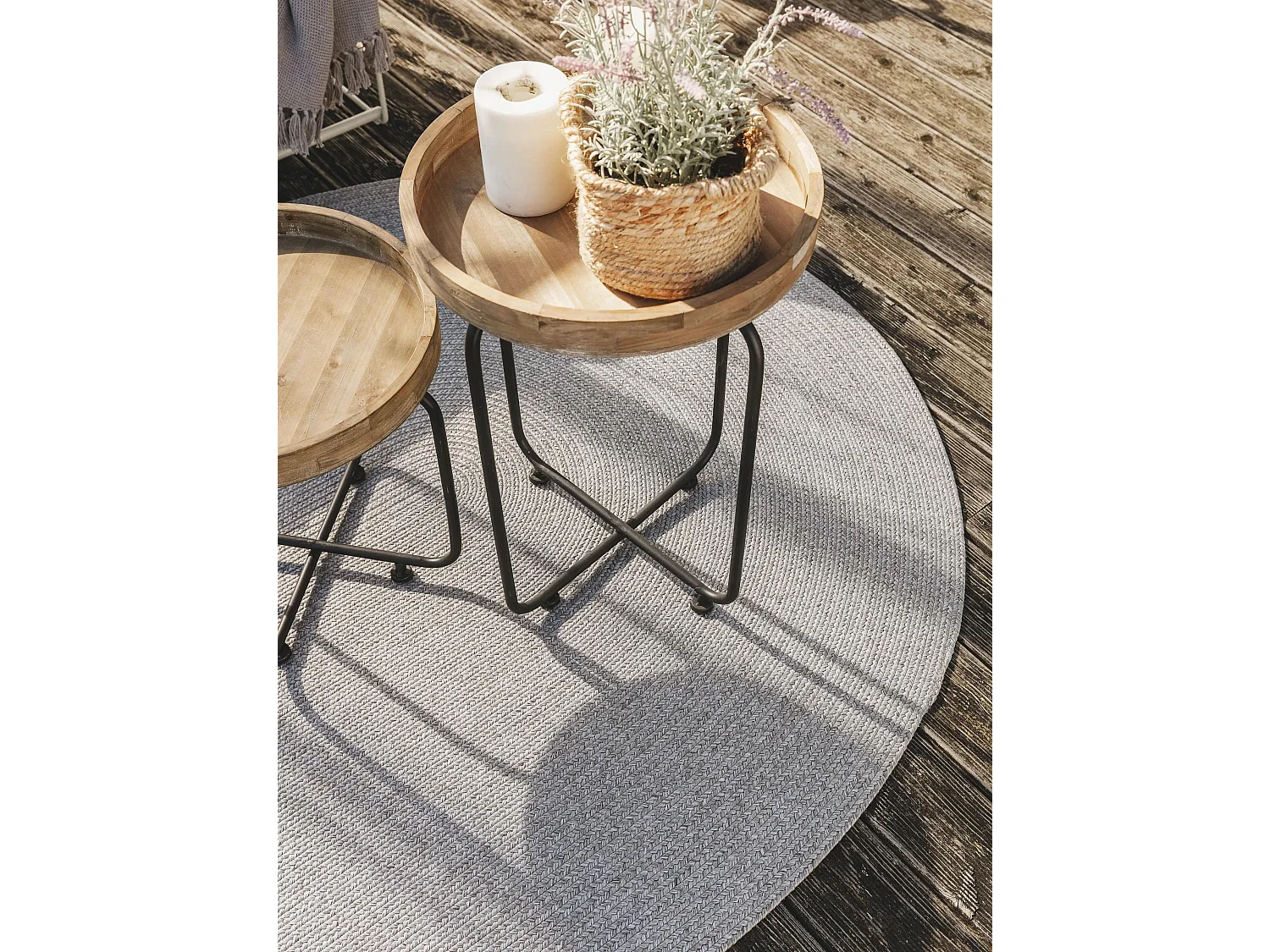 Tapis d'extérieur & intérieur Nandi Gris 120x170 cm