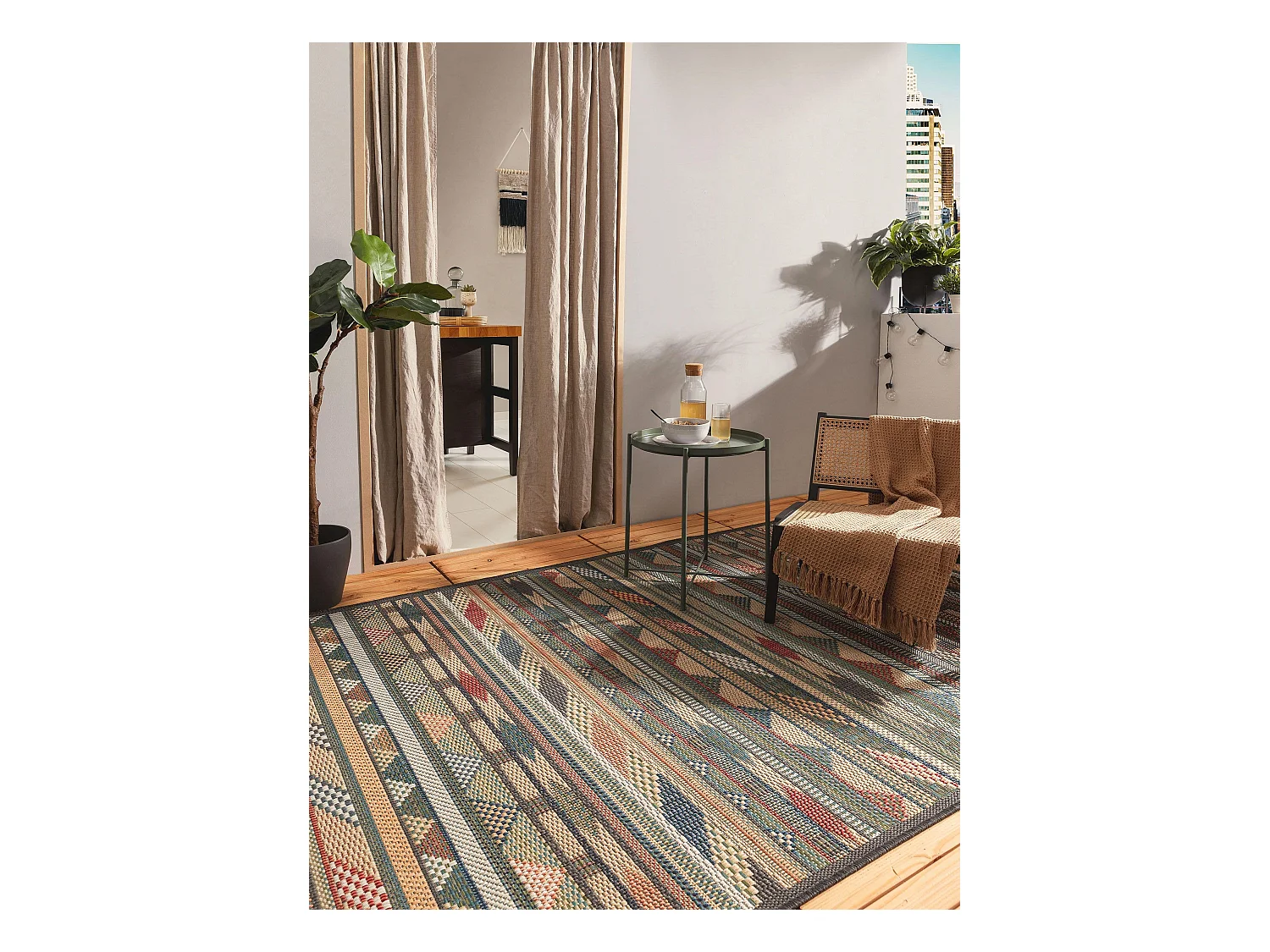Tapis d'extérieur & intérieur Mirena Multicouleur 200x290 cm