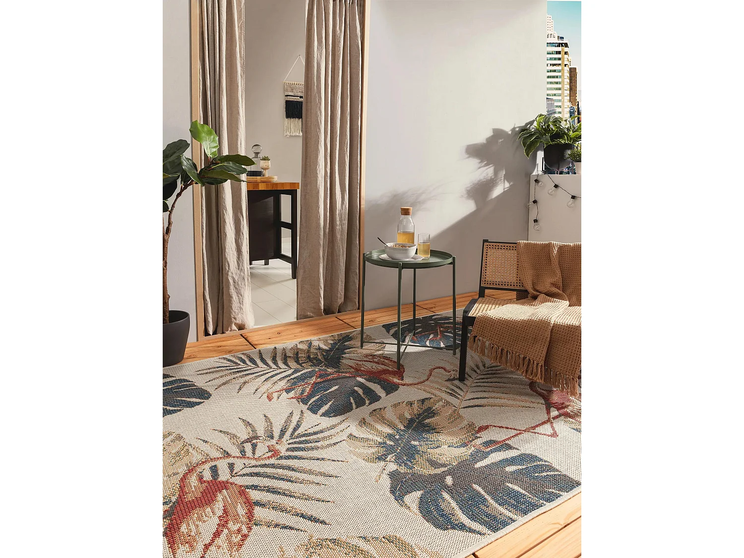 Tapis d'extérieur & intérieur Mirena Multicouleur 120x170 cm