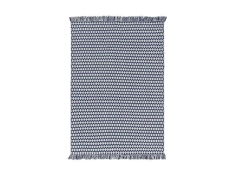 Tapis fabriqué à partir de matériaux recyclés Morty Bleu foncé 120x170 cm