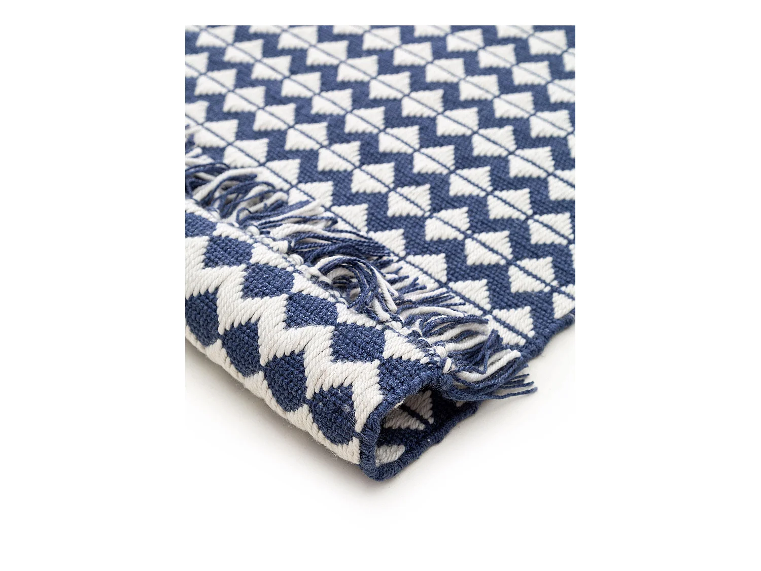 Tapis fabriqué à partir de matériaux recyclés Morty Bleu foncé 120x170 cm