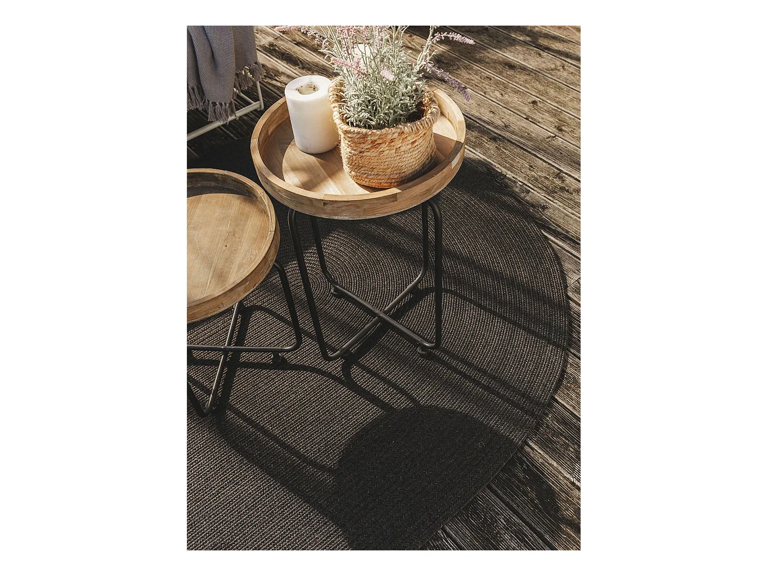 Tapis d'extérieur & intérieur Nandi Noir 120x170 cm