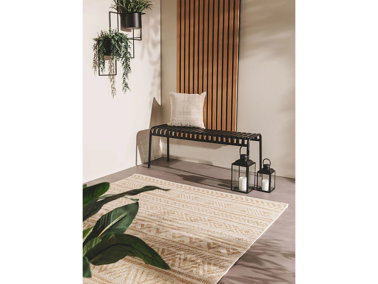 Tapis d'extérieur & intérieur Cleo Crème/Beige 120x170 cm