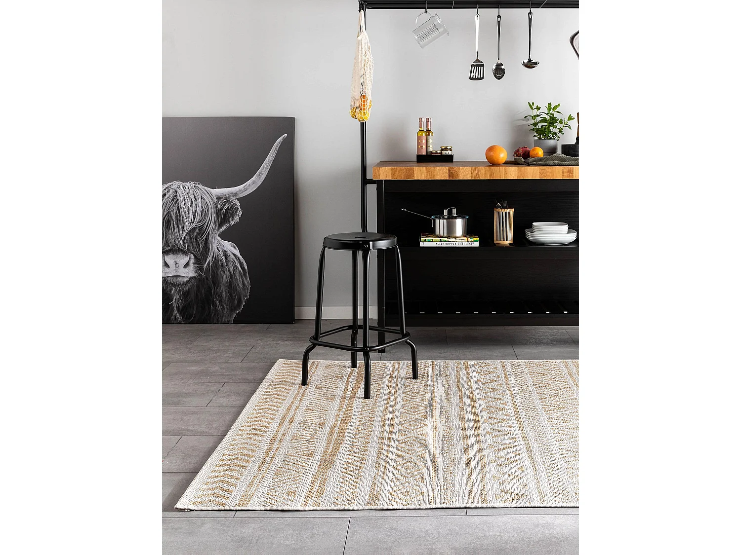 Tapis d'extérieur & intérieur Cleo Crème/Beige 120x170 cm