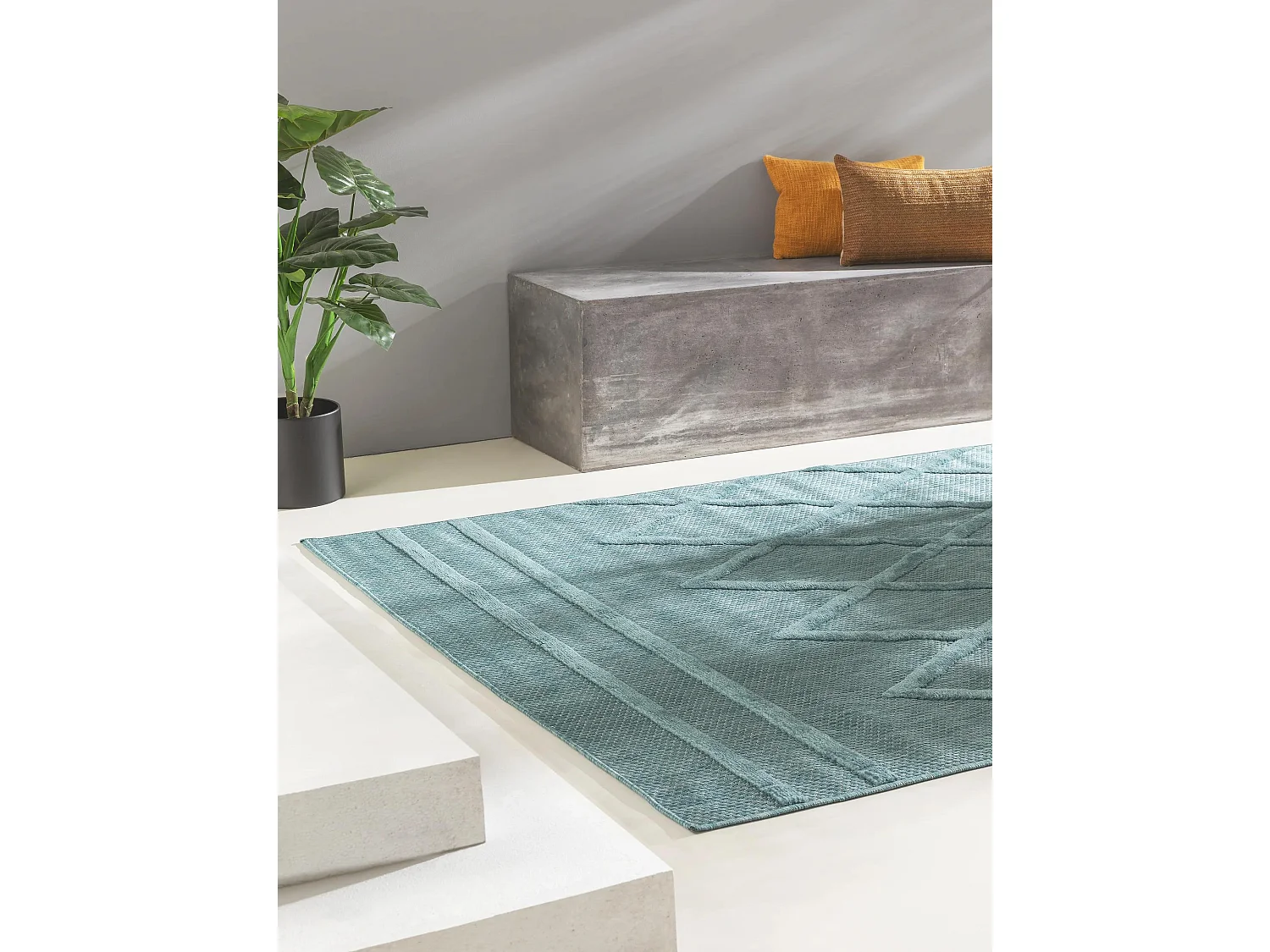Tapis d'extérieur & intérieur Bonte Turquoise 120x170 cm