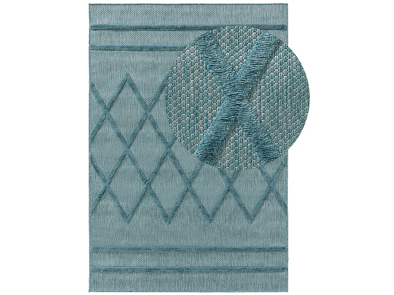 Tapis d'extérieur & intérieur Bonte Turquoise 120x170 cm