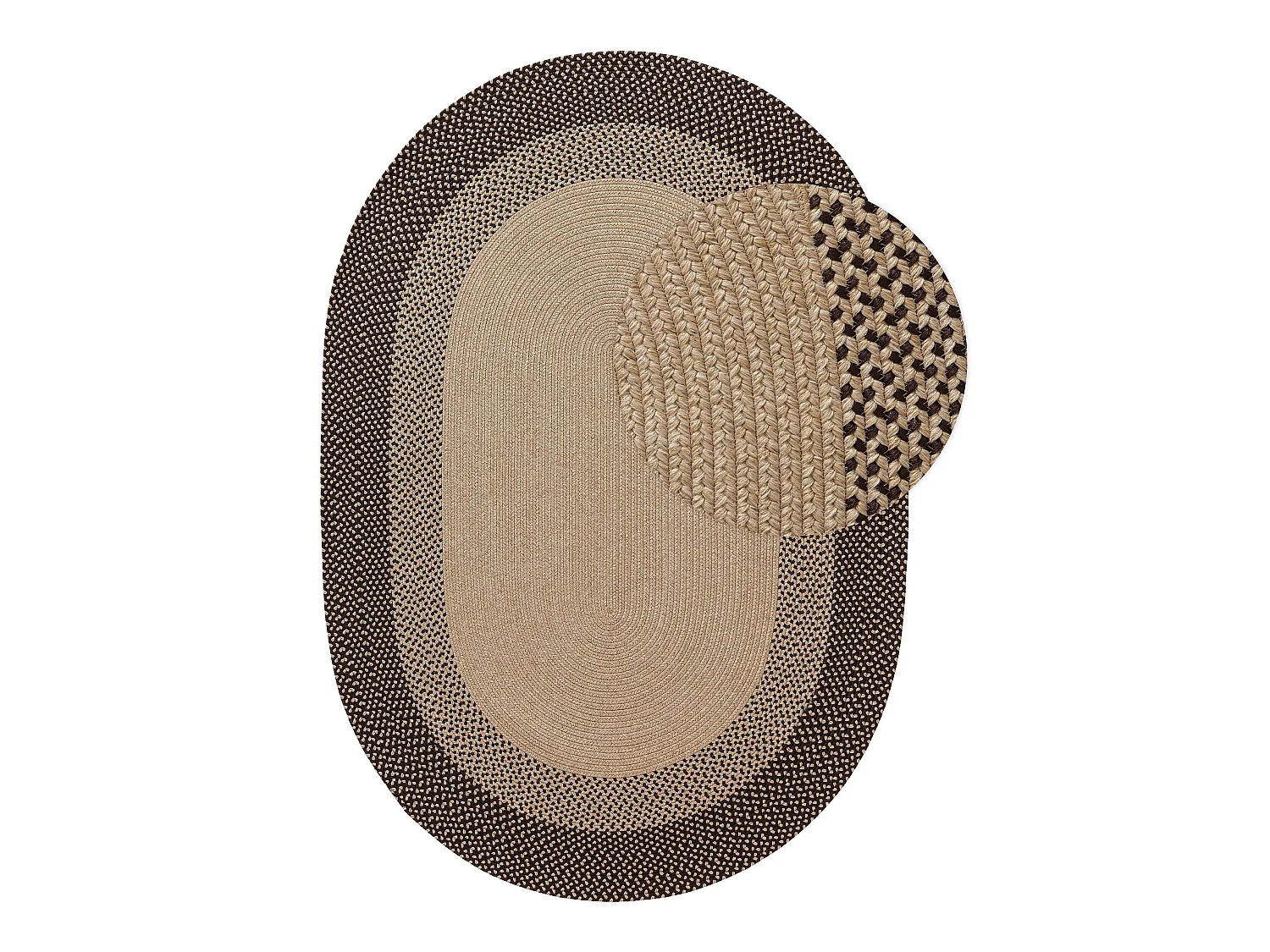 Tapis d'extérieur & intérieur Nandi Marron 140x200 cm