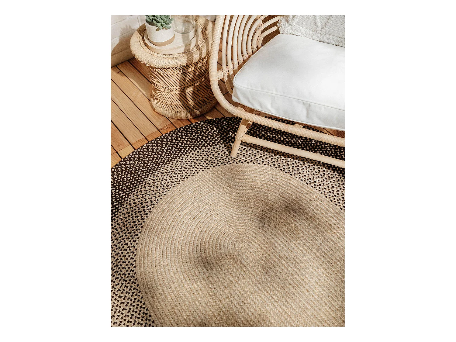 Tapis d'extérieur & intérieur Nandi Marron 140x200 cm