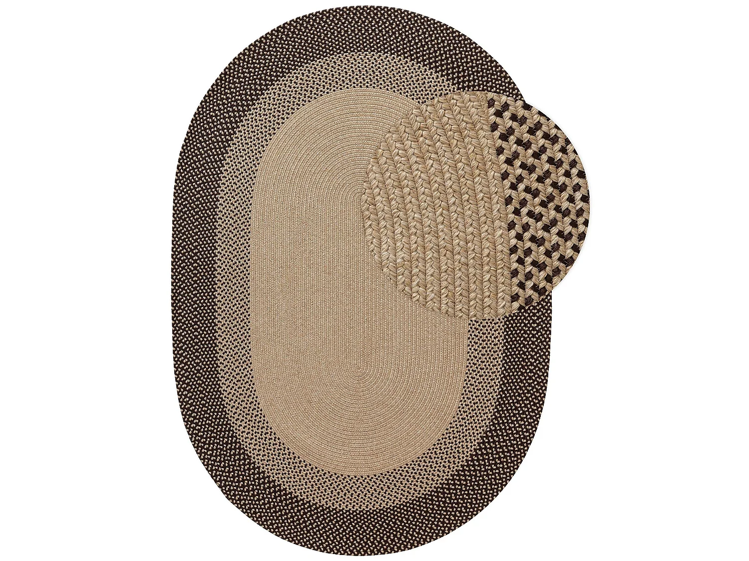 Tapis d'extérieur & intérieur Nandi Marron 140x200 cm