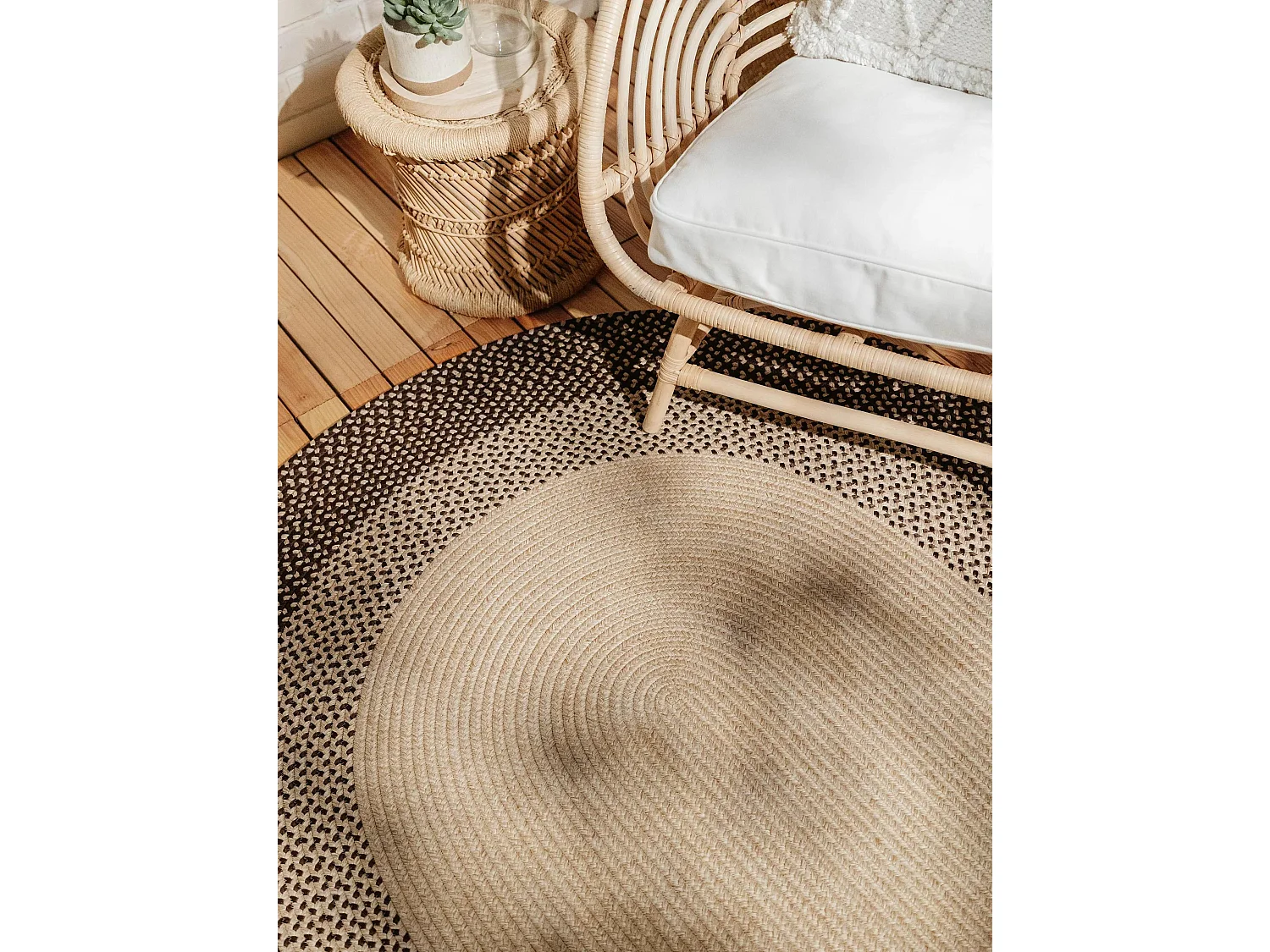 Tapis d'extérieur & intérieur Nandi Marron 140x200 cm