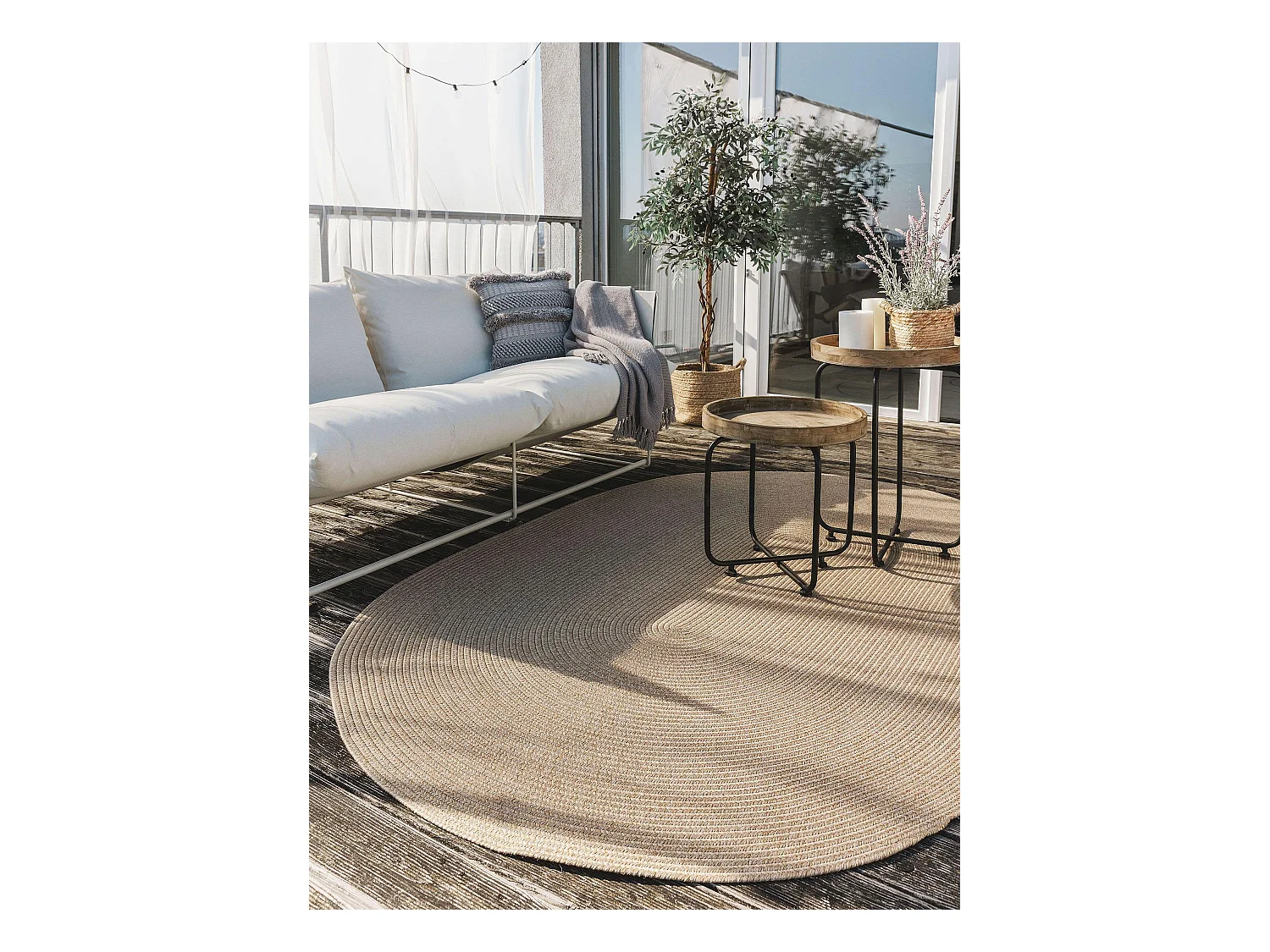 Tapis d'extérieur & intérieur Nandi Beige 120x170 cm