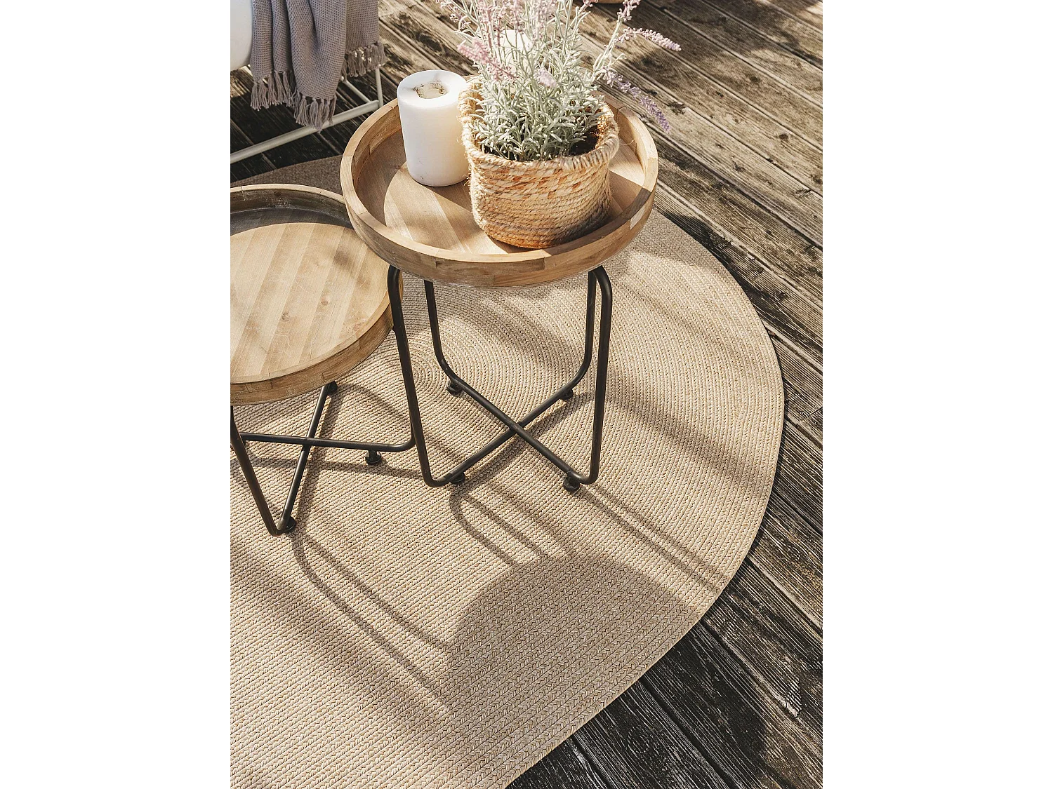 Tapis d'extérieur & intérieur Nandi Beige 120x170 cm