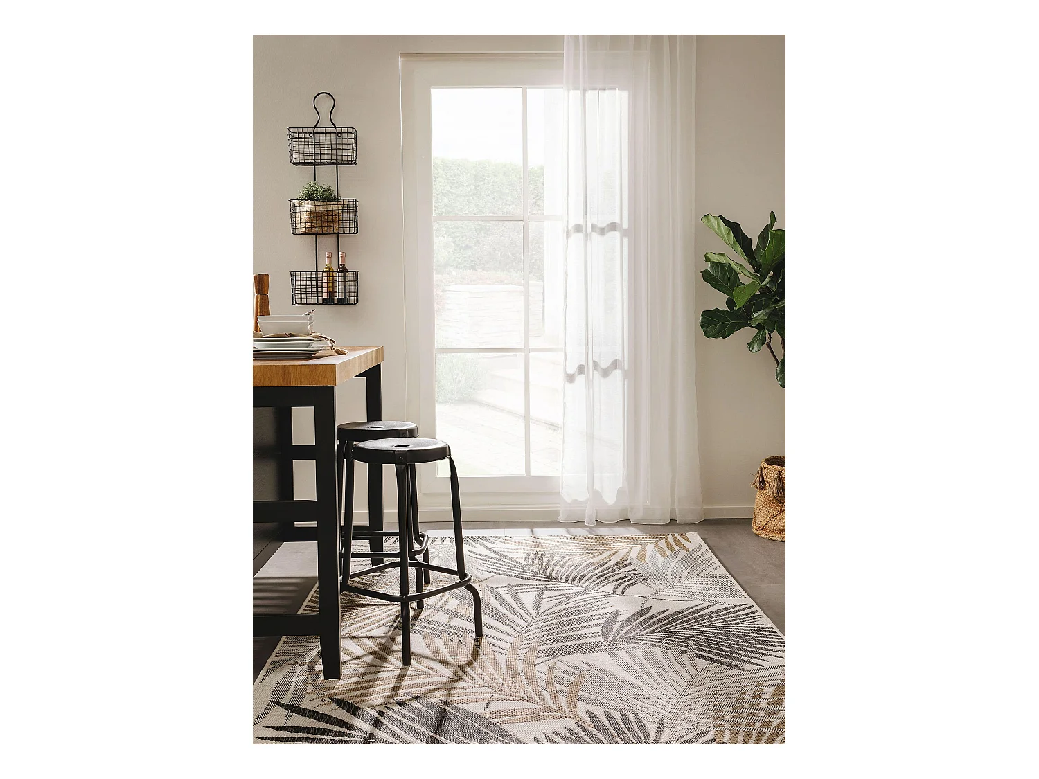 Tapis d'extérieur & intérieur Cleo Noir 240x340 cm