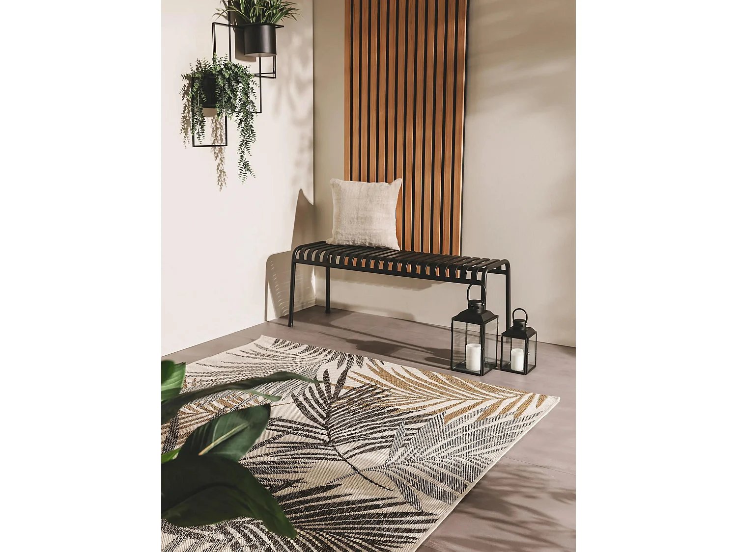 Tapis d'extérieur & intérieur Cleo Noir 240x340 cm