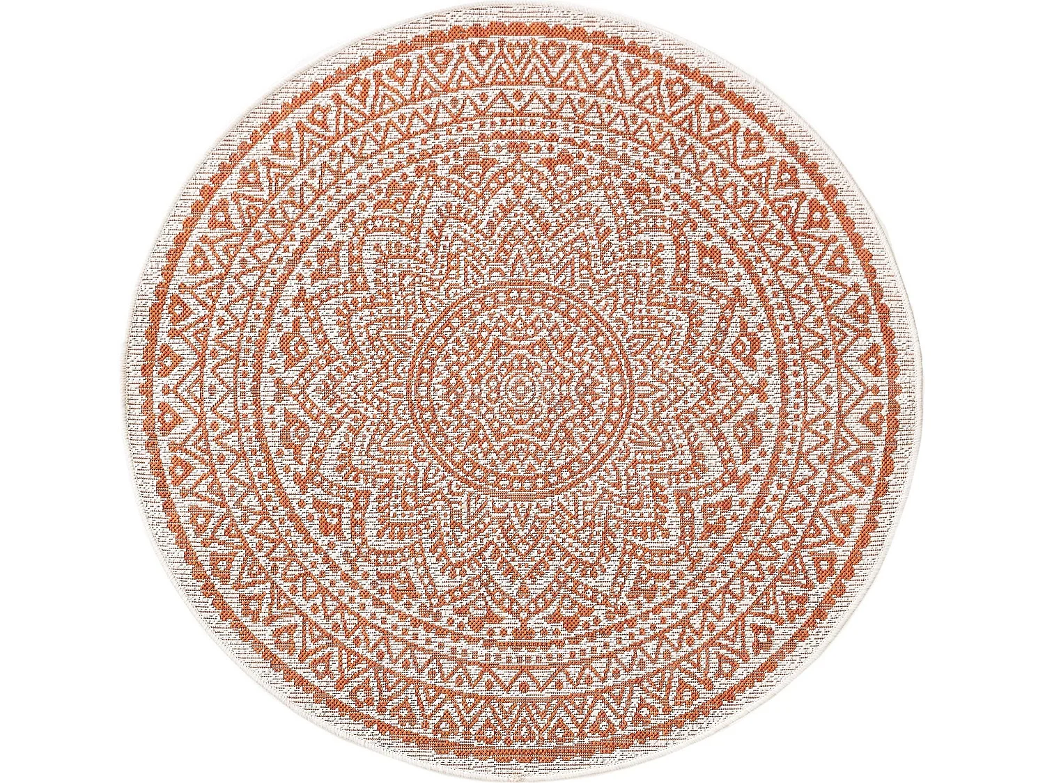 Tapis d'extérieur & intérieur Cleo Orange ø 150 cm rond