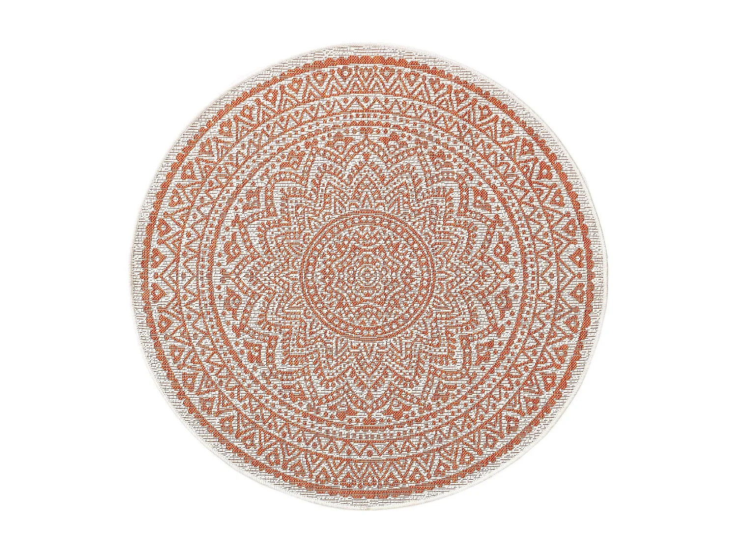 Tapis d'extérieur & intérieur Cleo Orange ø 150 cm rond