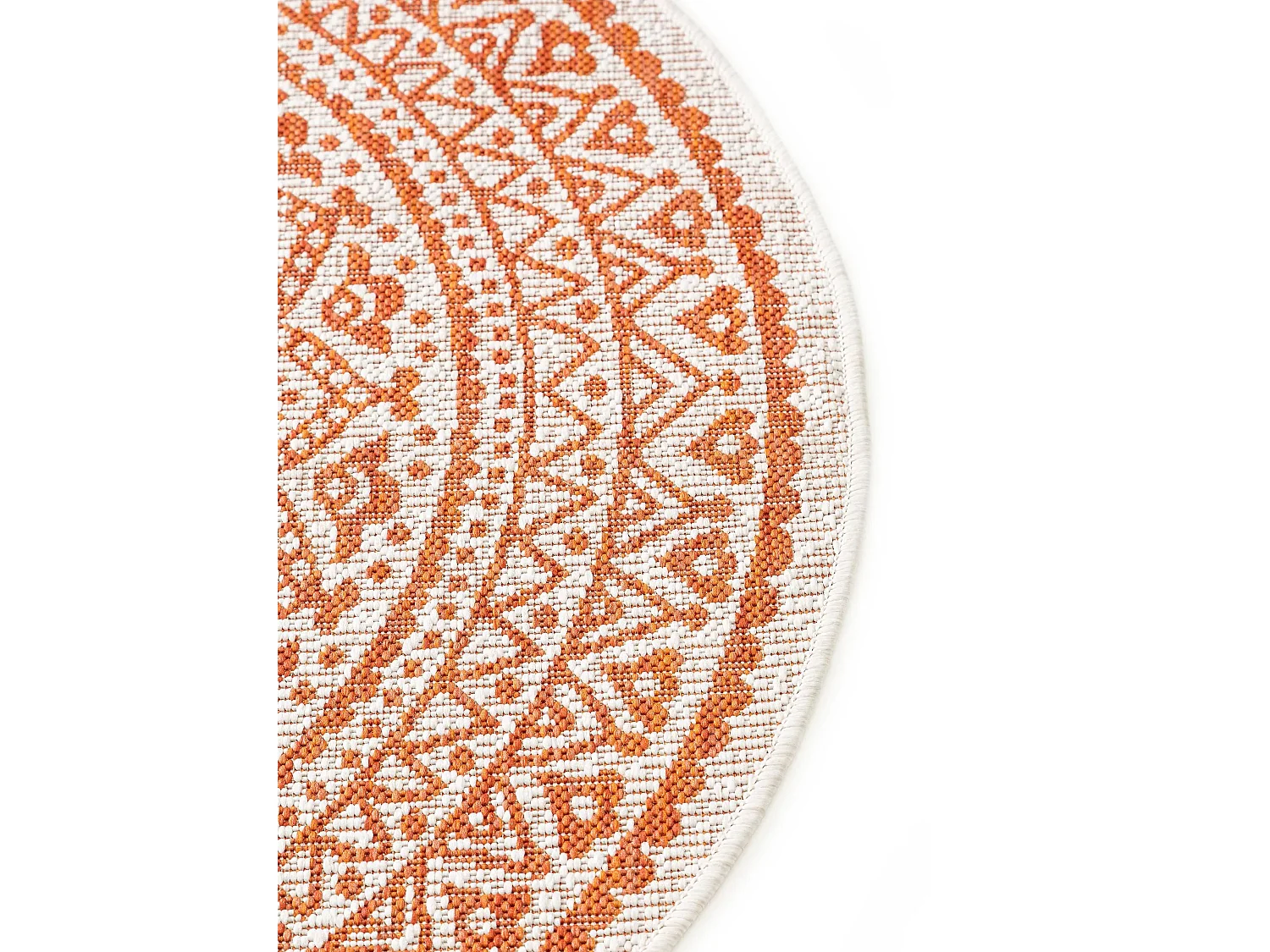 Tapis d'extérieur & intérieur Cleo Orange ø 150 cm rond