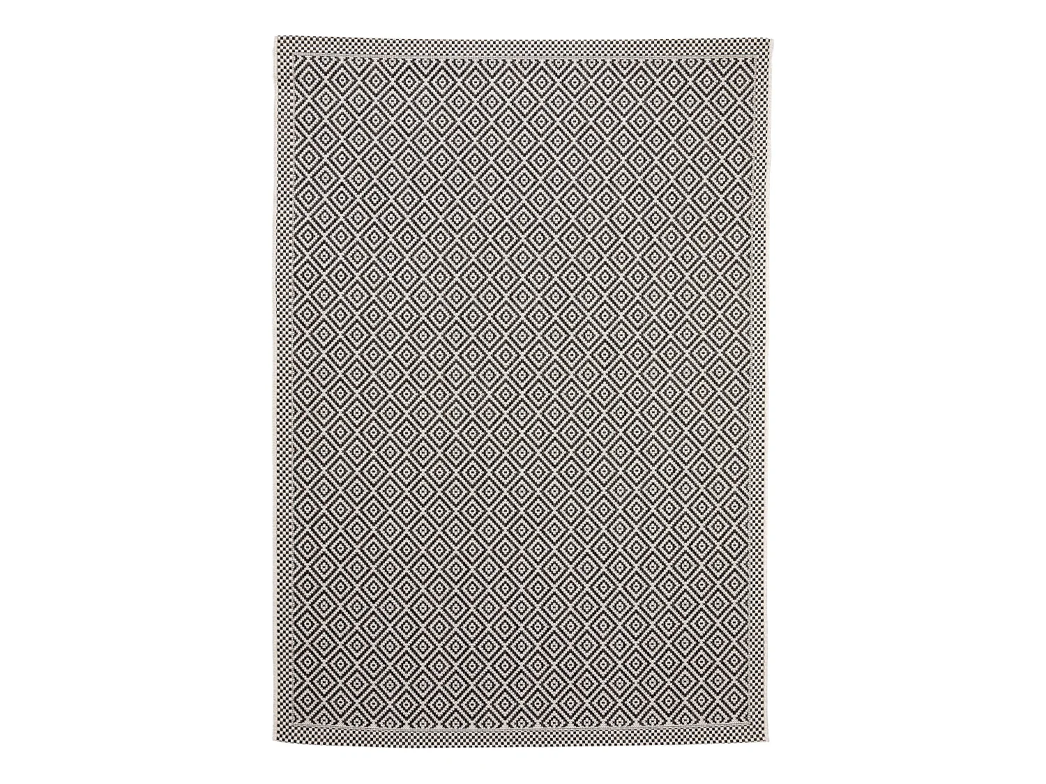 Tapis d'extérieur & intérieur Cleo Blanc & Noir 80x150 cm