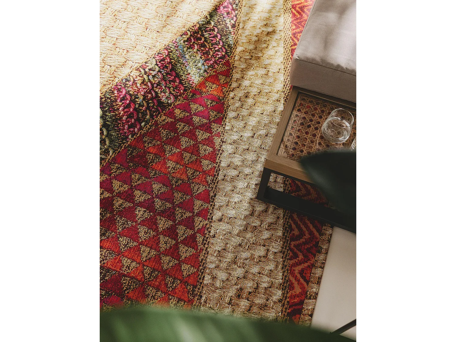 Tapis d'extérieur & intérieur Kenya Beige/Rouge 200x285 cm