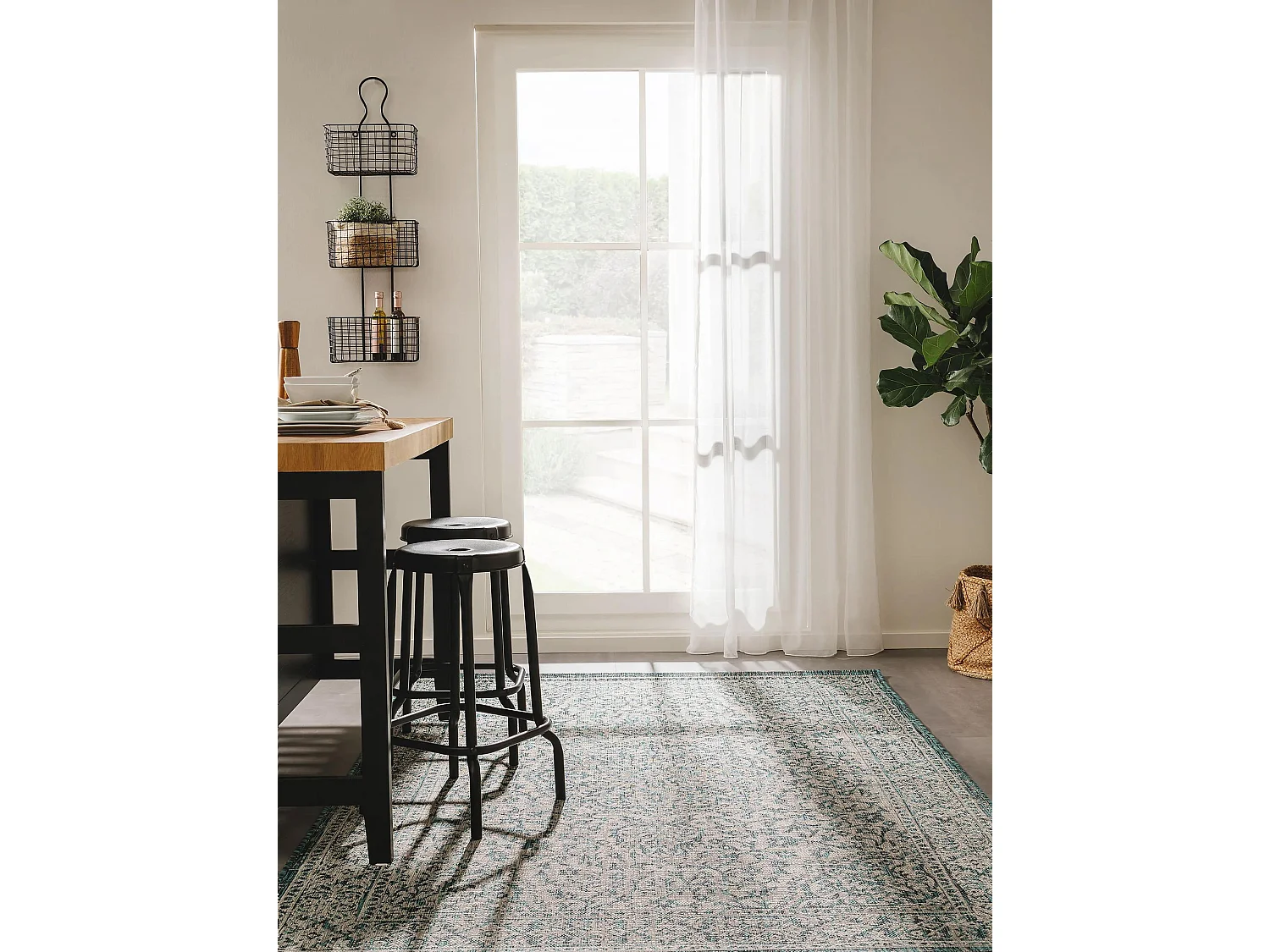 Tapis d'extérieur & intérieur Cleo Bleu 120x170 cm