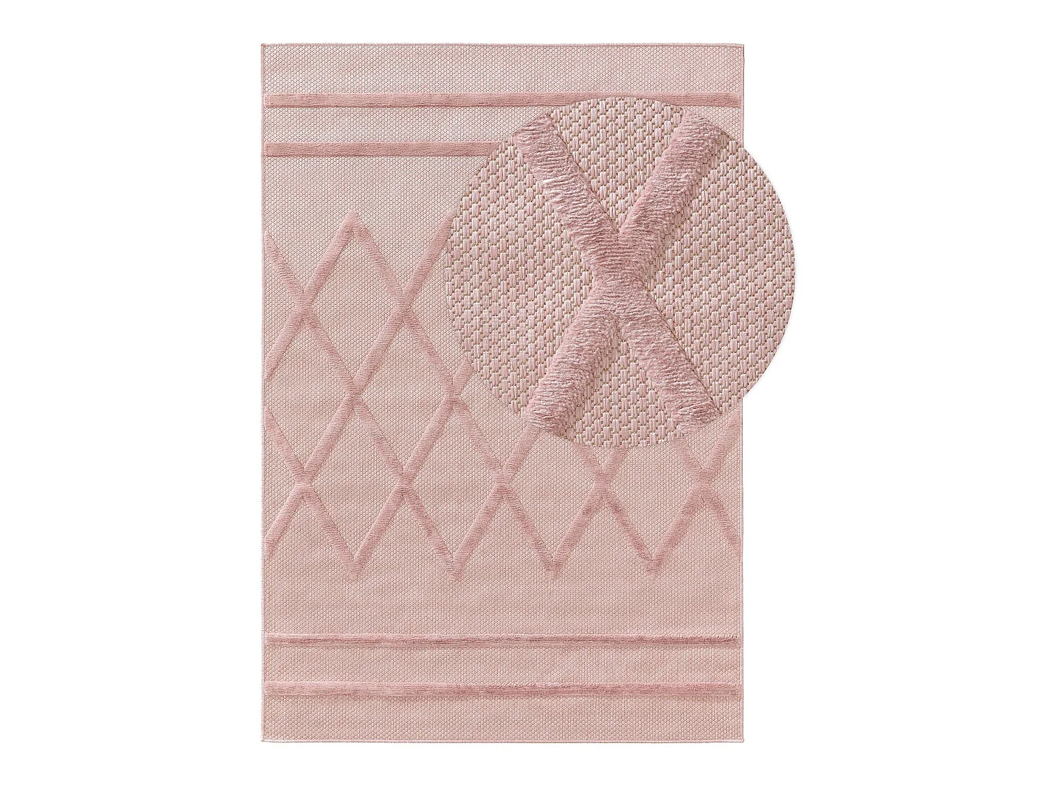 Tapis d'extérieur & intérieur Bonte Rose 80x150 cm