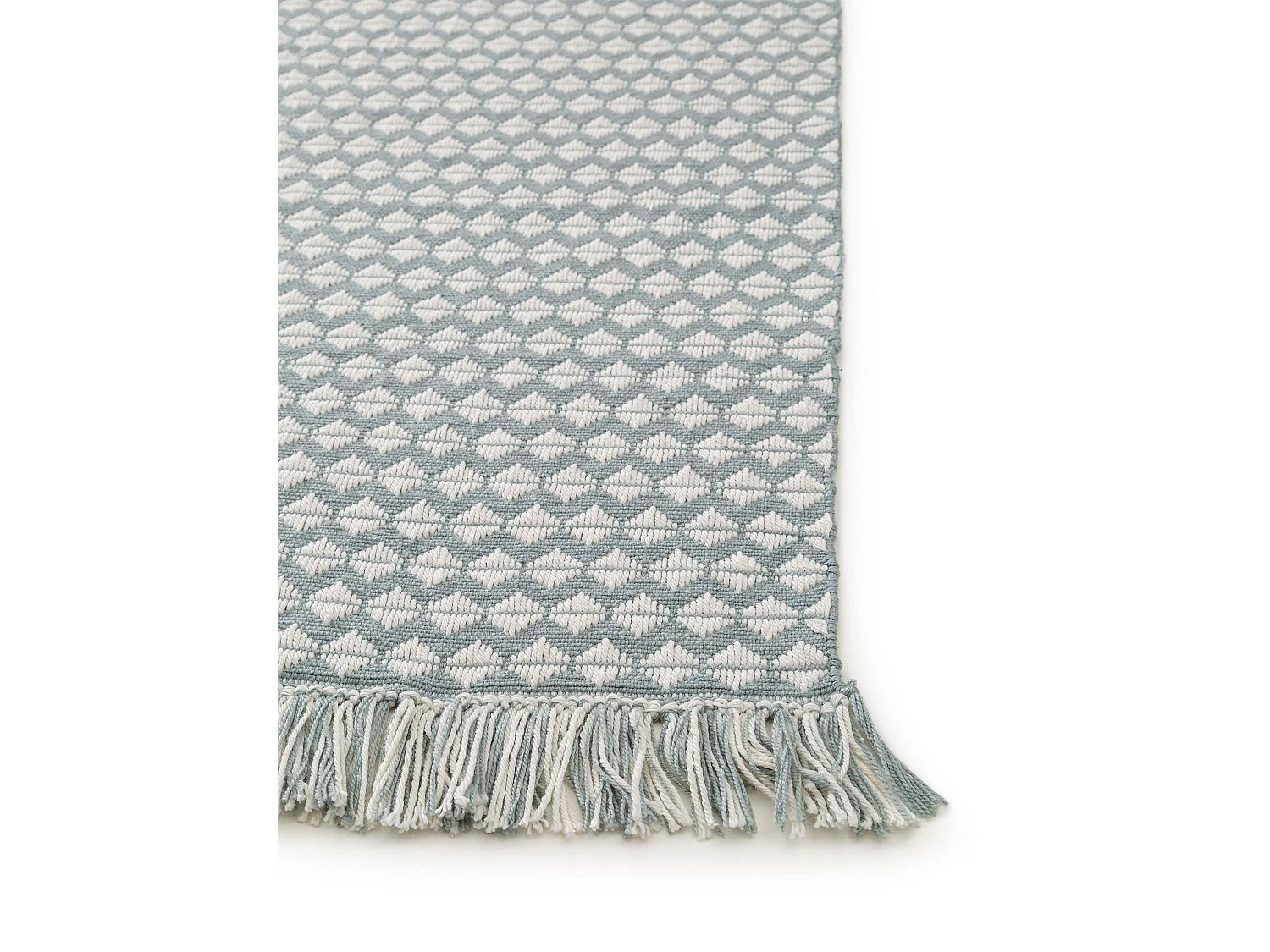 Tapis fabriqué à partir de matériaux recyclés Morty Bleu 80x150 cm